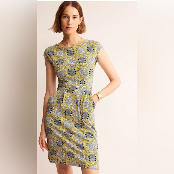 Boden Dresses & Skirts - Boden Yellow 100% Cotton Petite Florrie Jersey Dress 10